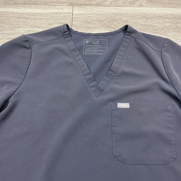 Figs Scrub Top Womens Large Gray Catarina Technical Collection - Picture 2 of 11